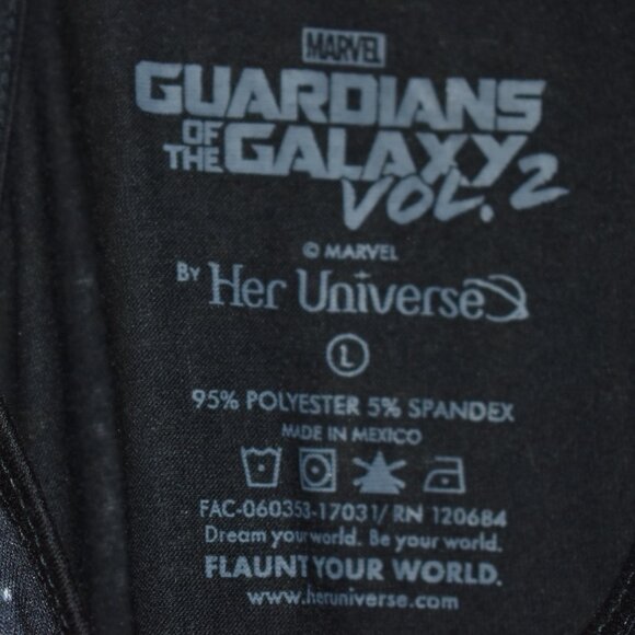 Marvel Guardians of the Galaxy Black Stretch Tank Top Peter Quill New Hot Topic - Picture 9 of 12